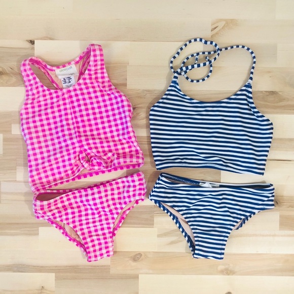 J. Crew Other - Crewcuts Girls Toddler stripe gingham Bikini Lot 2